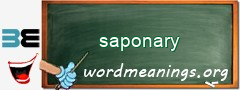 WordMeaning blackboard for saponary